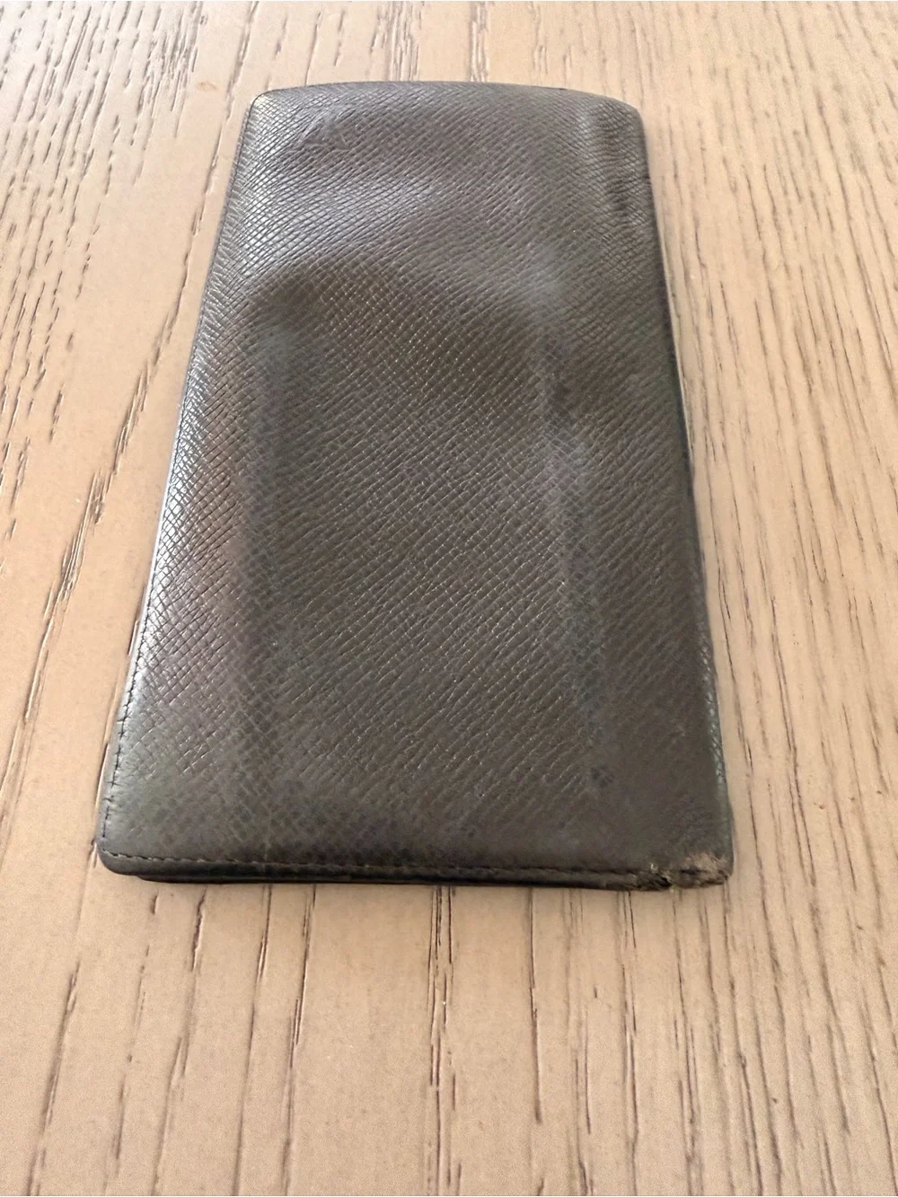Louis Vuitton Black Textured Leather Long Card & Key Holder